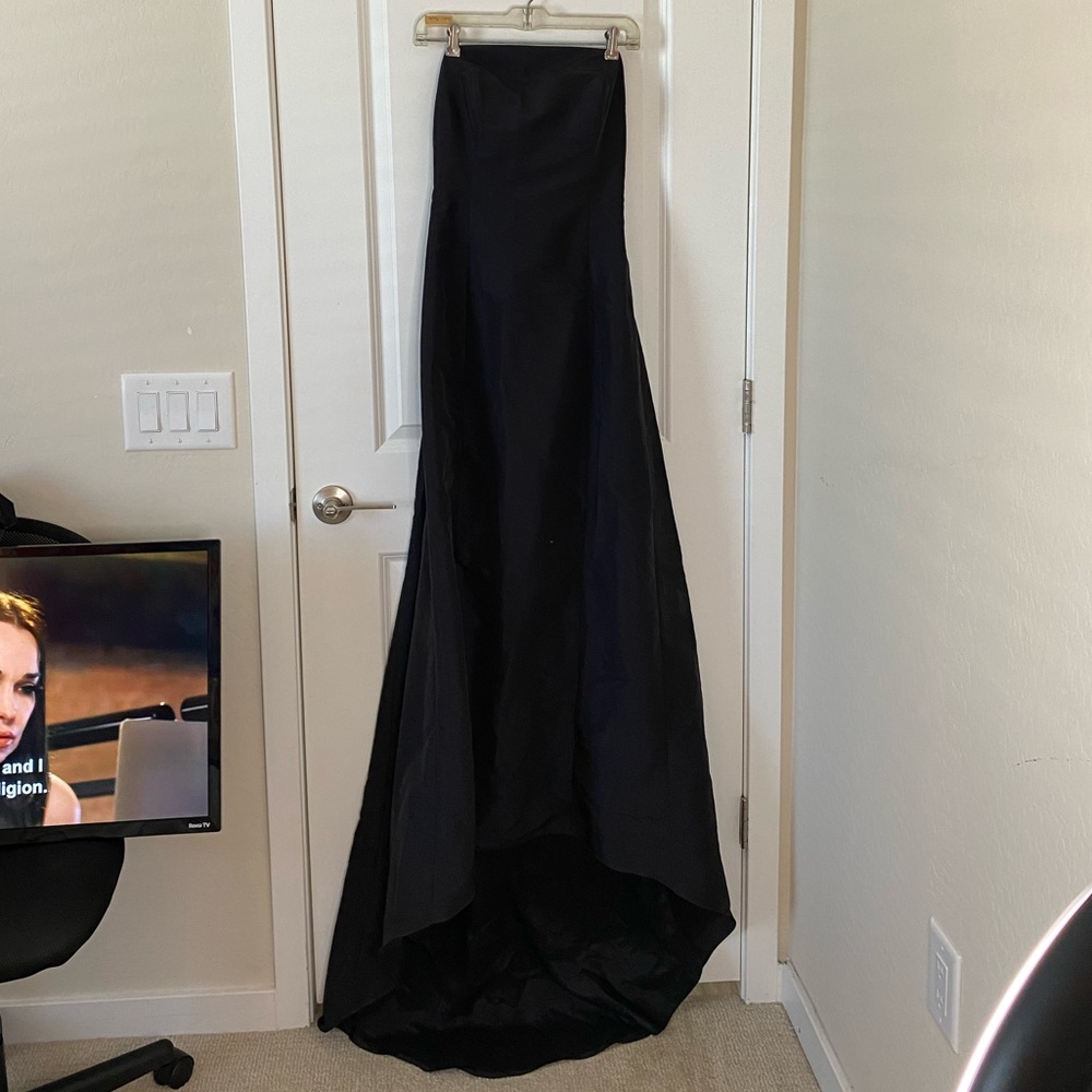 Vintage ABS Allen Schwartz black evening gown fishtail, size 8